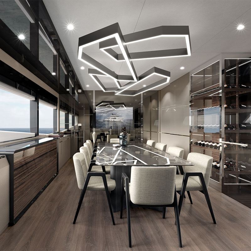 Explorer Superyacht interior design by Suvorov Yacht Design