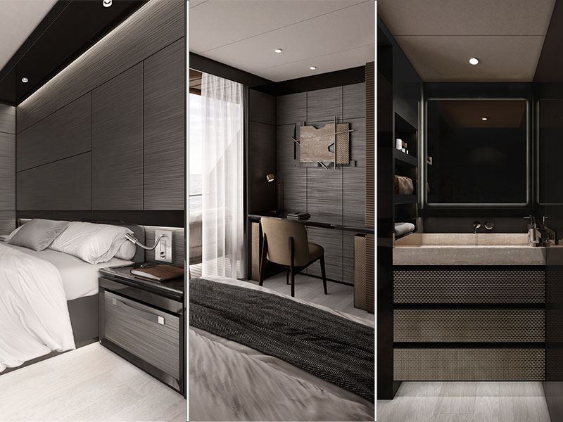 yacht interior 3d render by Suvorov Yacht Design