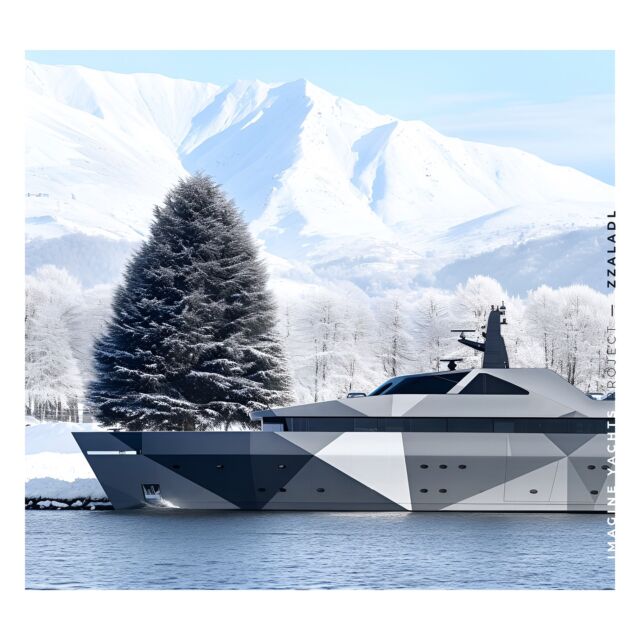Razzle dazzle superyacht is not what was promt engineered... 
With uprising interest to the style of Bold and Skat superyachts, shape of bow of Nord, could you recall any superyacht with similar appearance?