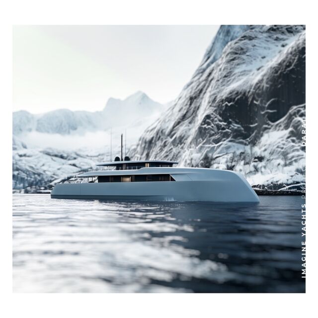 Extraordinary styling and inverted bow give 45 meters superyacht a unique character